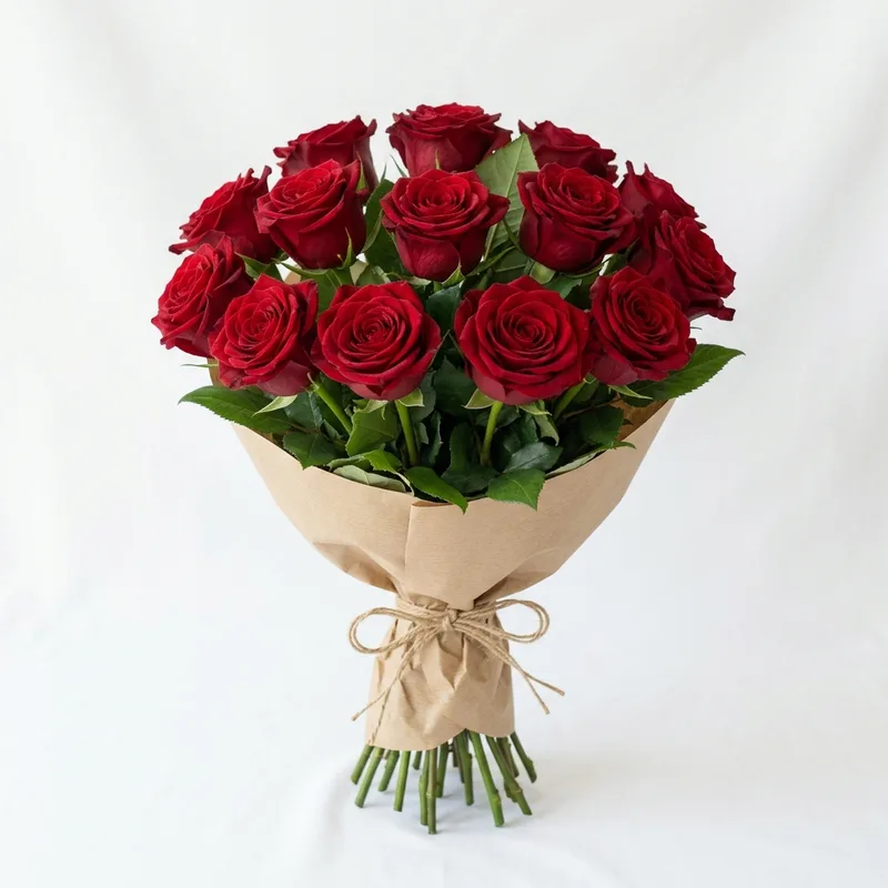 זר ורדים אדומים